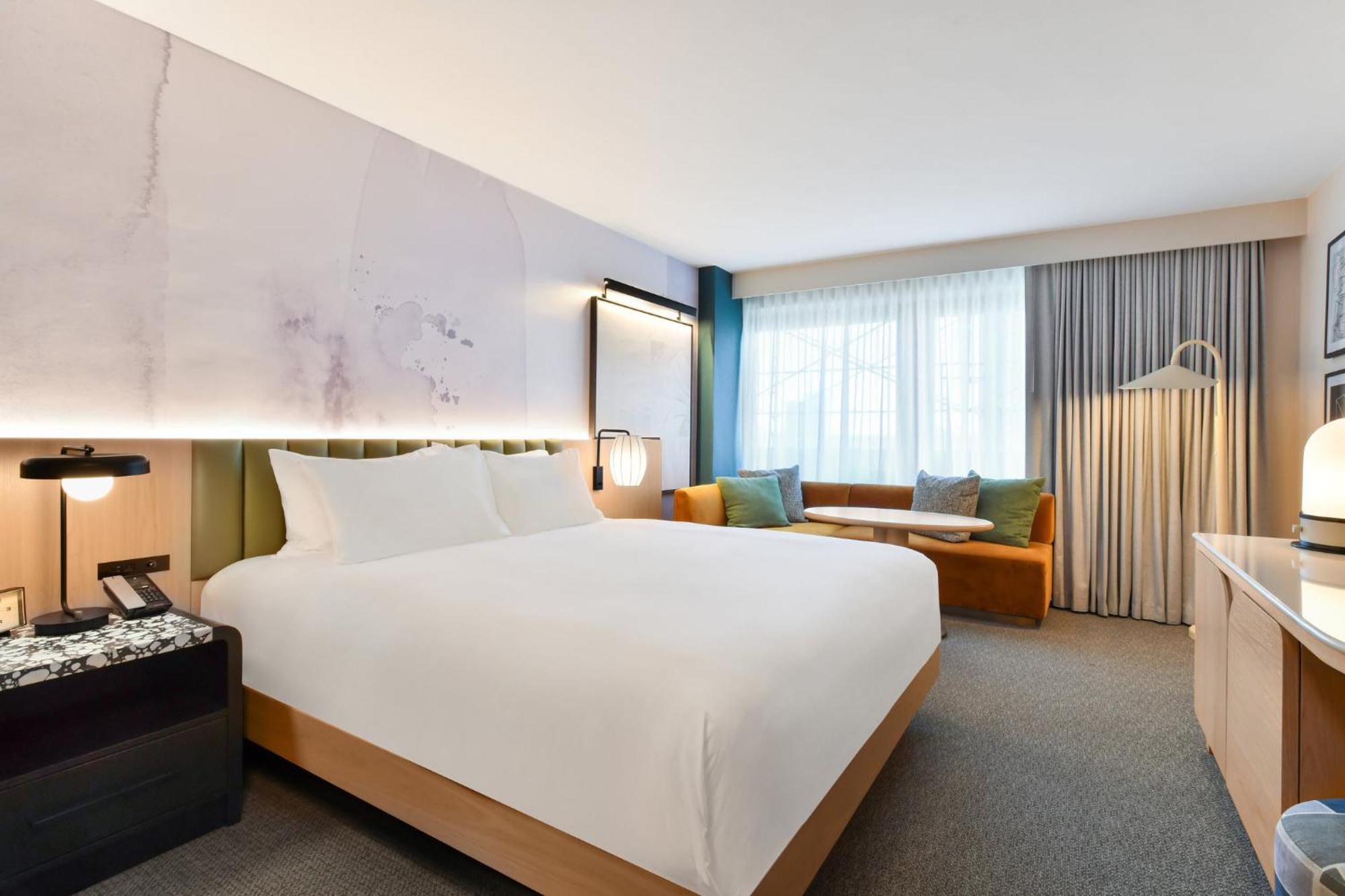 نزل هيلتون غاردن تايمز سكوير نيو يورك المظهر الخارجي الصورة A guest room at the Hotel Zags