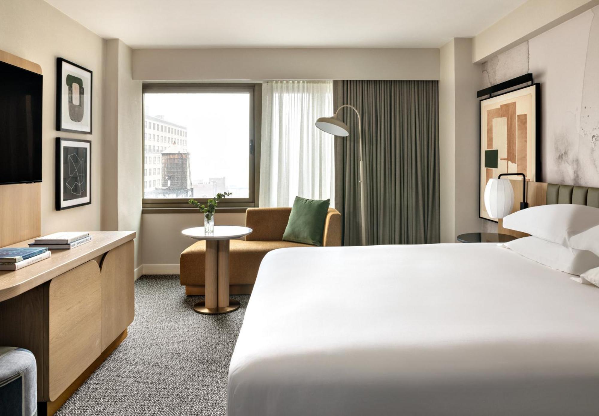 نزل هيلتون غاردن تايمز سكوير نيو يورك المظهر الخارجي الصورة A guest room at the London Edition